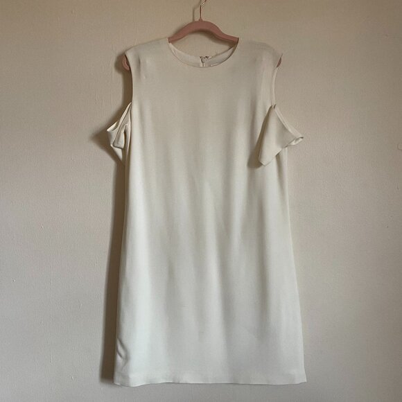Helmut Lang | Ivory Stretch Arm Cuff Dress 12 **Flaws - Please Read** NWT - Picture 5 of 15